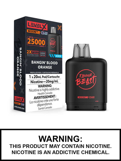 Level X Boost G2 Pod — Bangin Blood Orange Iced