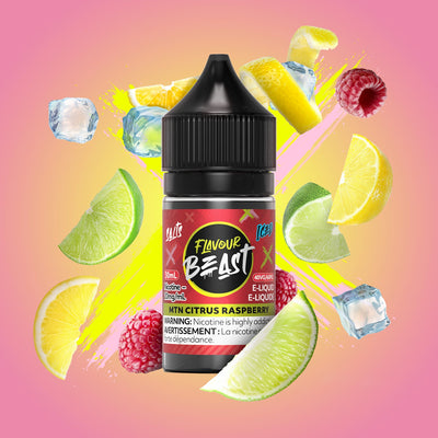 Flavour Beast Salts x Iced 30mL — MTN Citrus Raspberry Iced