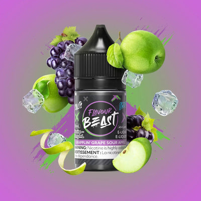 Flavour Beast Salts x Iced 30mL — Grapplin' Grape Sour Apple Iced