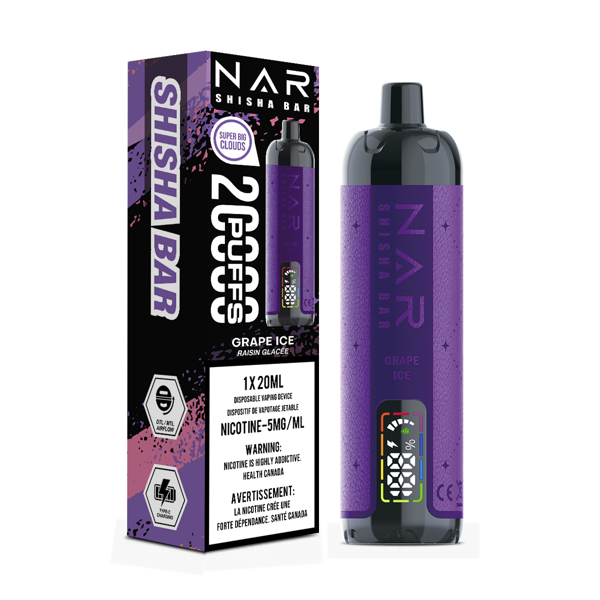 Nar Bar 20K Grape Ice