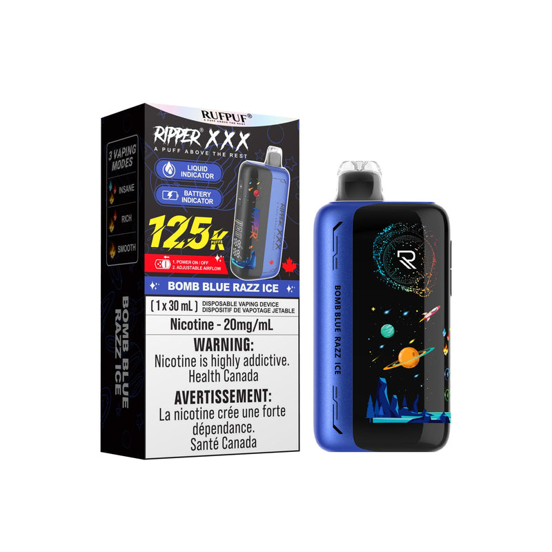 Ripper XXX 125K — Bomb Blue Razz Ice