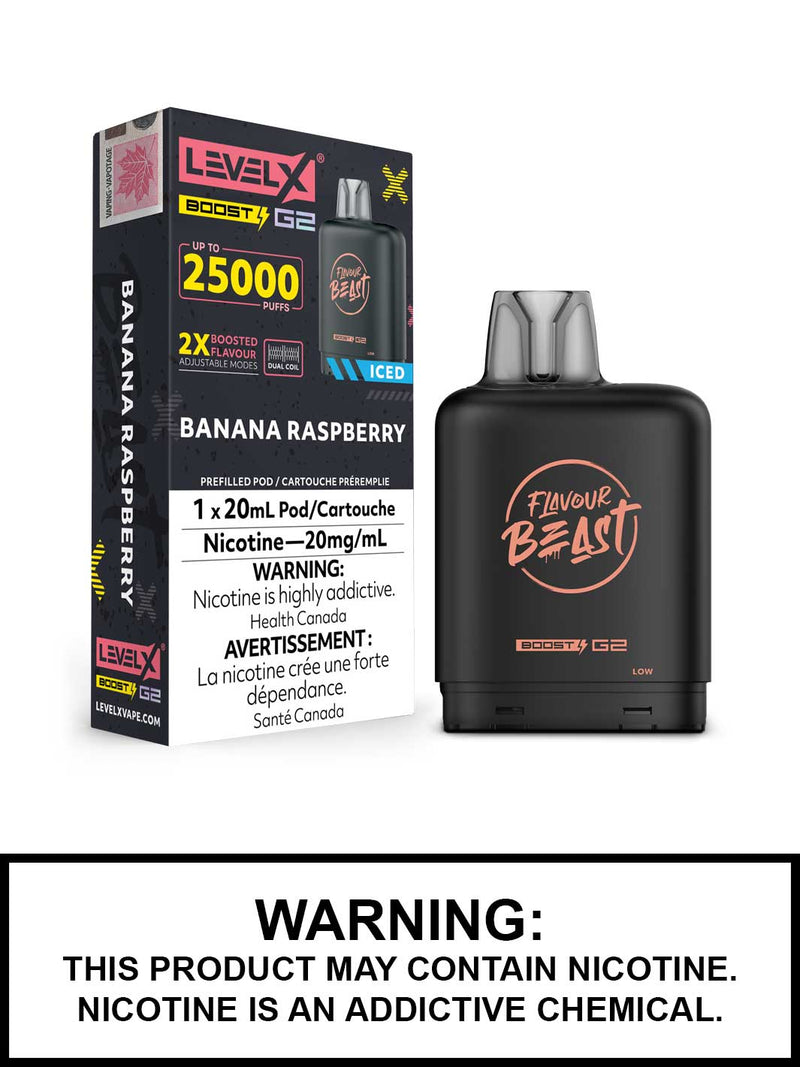 Level X Boost G2 Pod — Banana Raspberry Iced