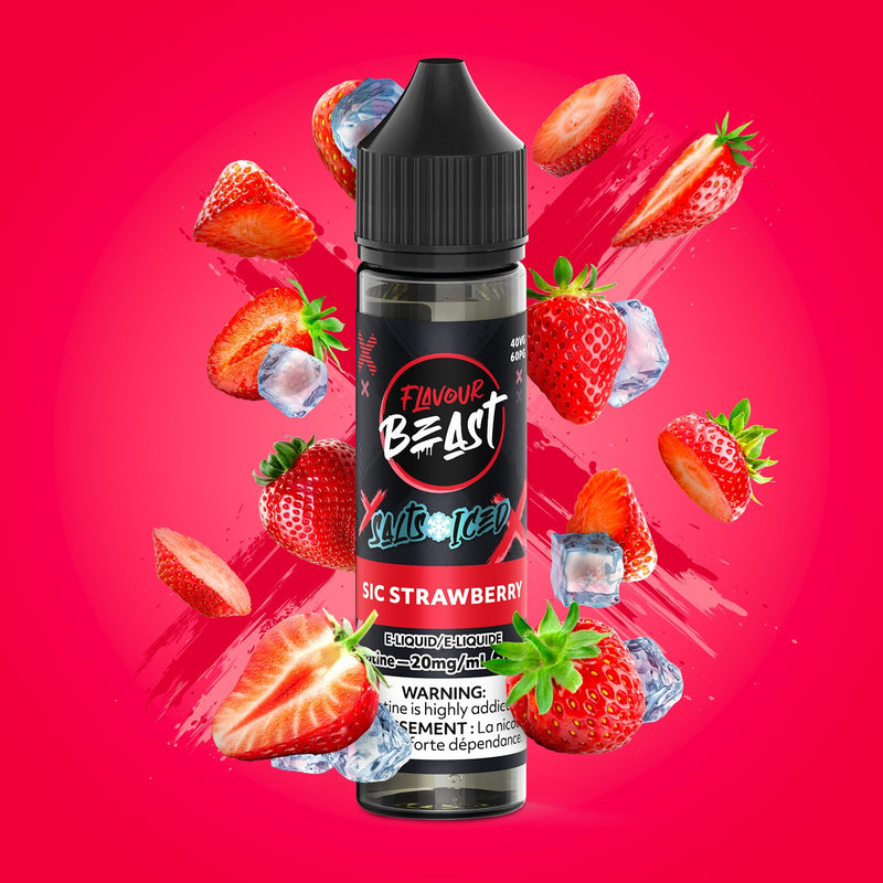 Flavour Beast Salts x Iced 30mL — Sic Strawberry Iced