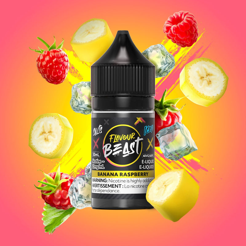 Flavour Beast Salts x Iced 30mL — Banana Raspberry Iced