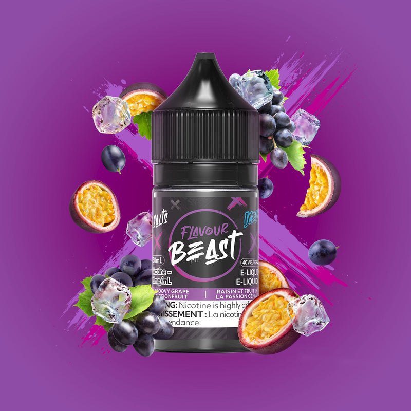 Flavour Beast Salts x Iced 30mL — Groovy Grape Passionfruit Iced