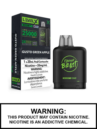 Level X Boost G2 Pod — Gusto Green Apple