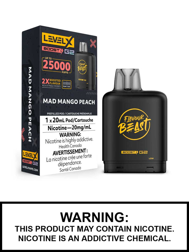 Level X Boost G2 Pod — Mad Mango Peach