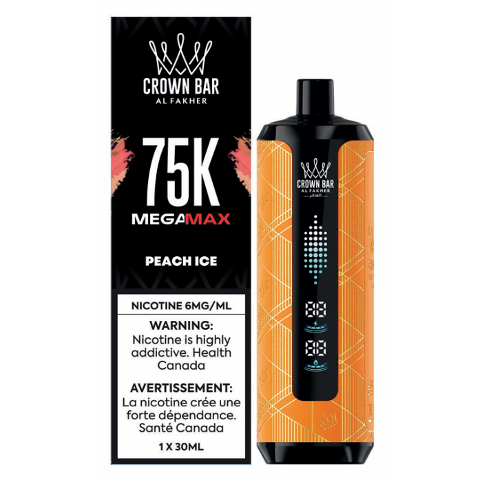 Crown Bar Mega Max 75k - Peach Ice