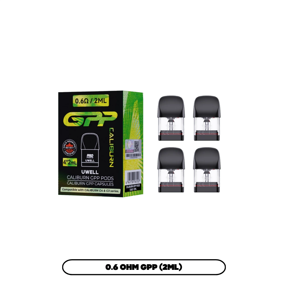 UWELL CALIBURN GPP 0.6 OHM REPLACEMENT POD 2ML (4 PACK) [CRC]