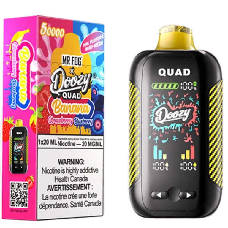 Mr. Fog Doozy Quad — Banana Strawberry + Banana Blueberry