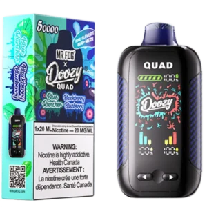 Mr. Fog Doozy Quad โ Blue Rancher + Blackberry Blueberry