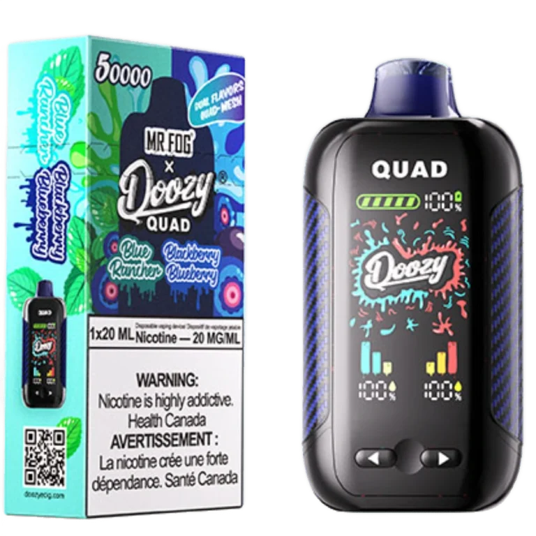 Mr. Fog Doozy Quad — Blue Rancher + Blackberry Blueberry