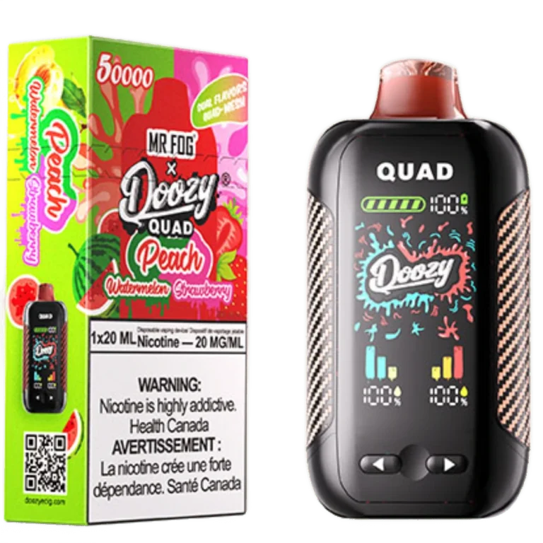Mr. Fog Doozy Quad — Peach Watermelon + Peach Strawberry