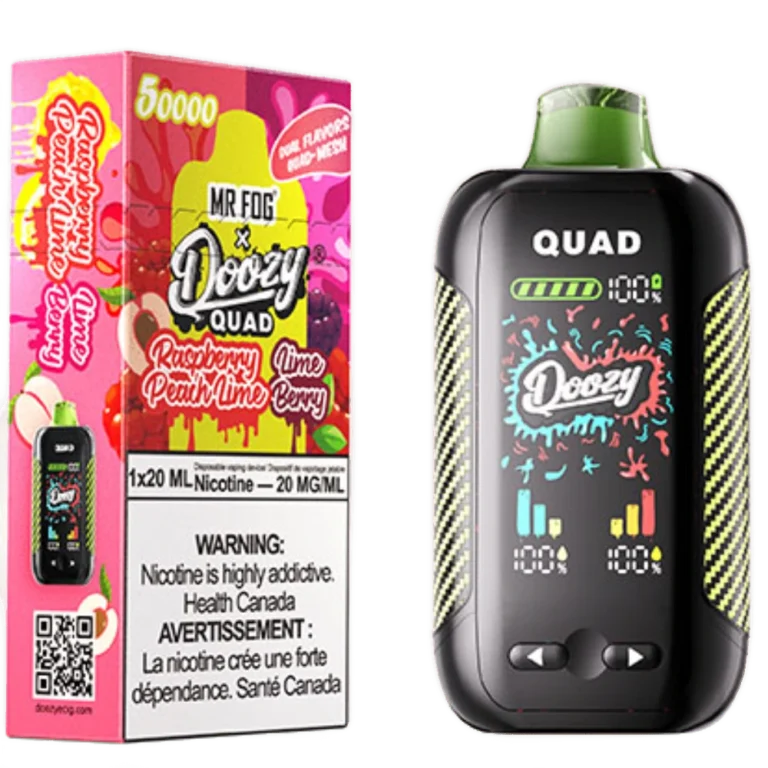 Mr. Fog Doozy Quad — Raspberry Peach Lime + Lime Berry