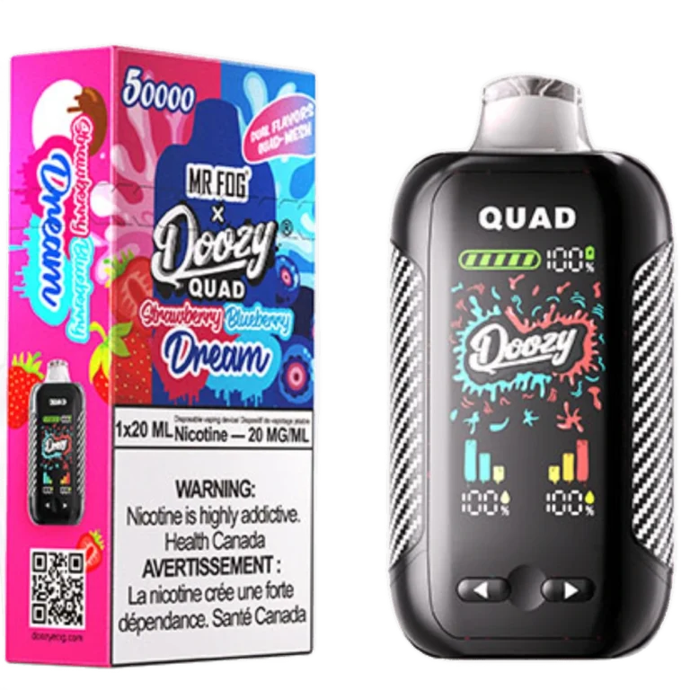 Mr. Fog Doozy Quad — Strawberry Dream + Blueberry Dream