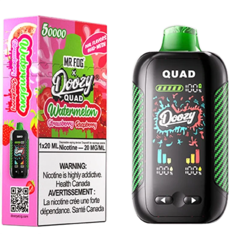 Mr. Fog Doozy Quad — Watermelon Strawberry + Watermelon Raspberry