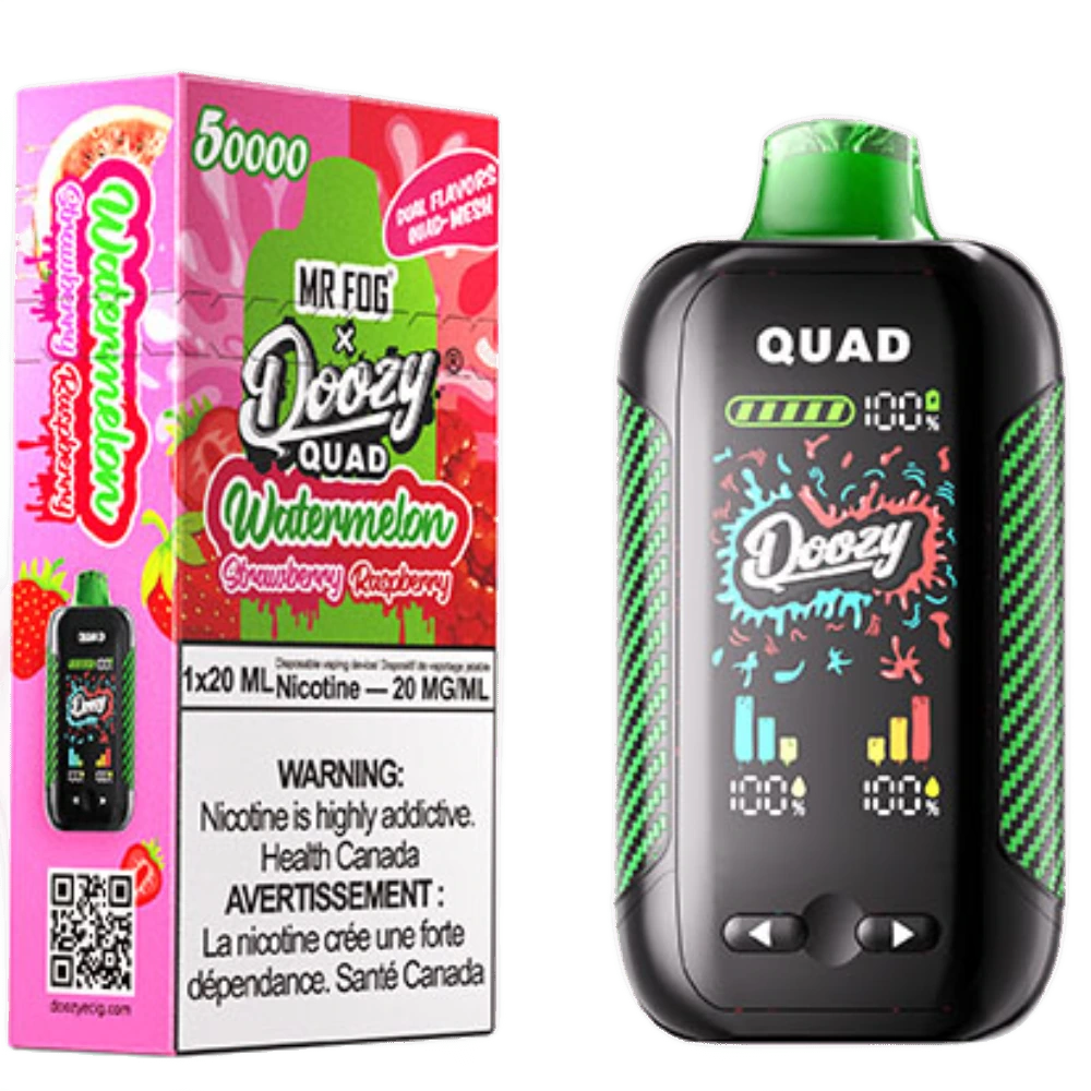 Mr. Fog Doozy Quad — Watermelon Strawberry + Watermelon Raspberry