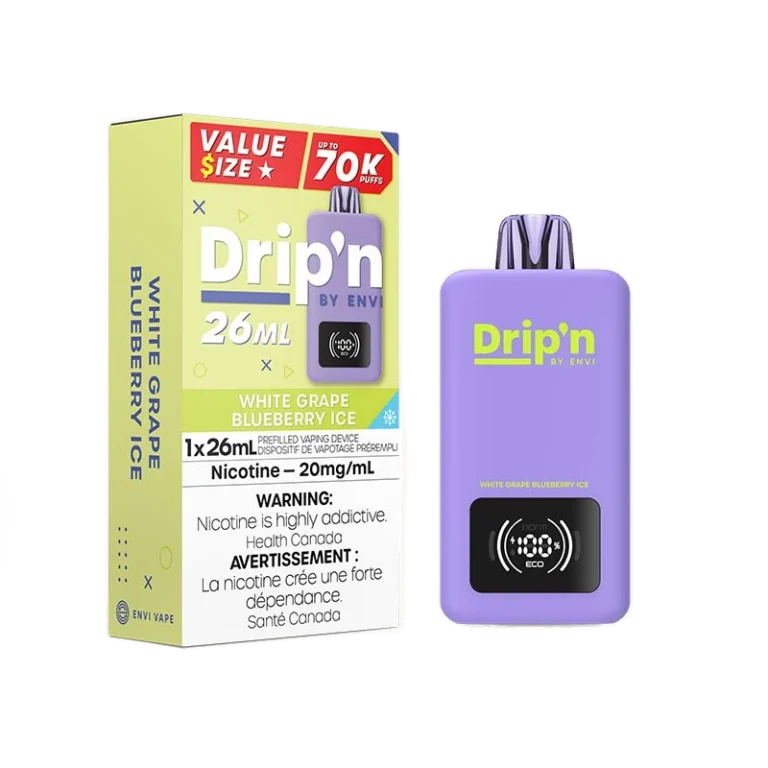 Drip'n 70K 26ml — White Grape Blueberry Ice