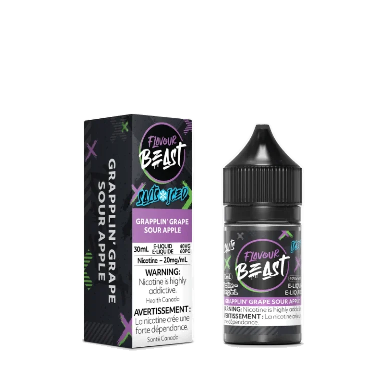 Flavour Beast Salts 60mL — Grapplin Grape Sour Apple - 20mg