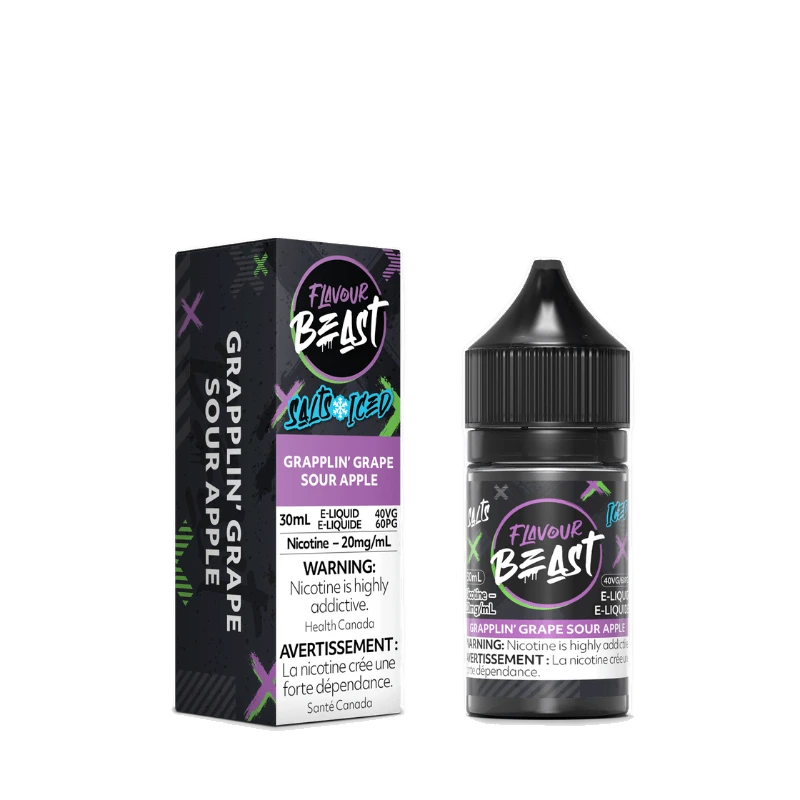 Flavour Beast Salts 60mL — Grapplin Grape Sour Apple - 20mg