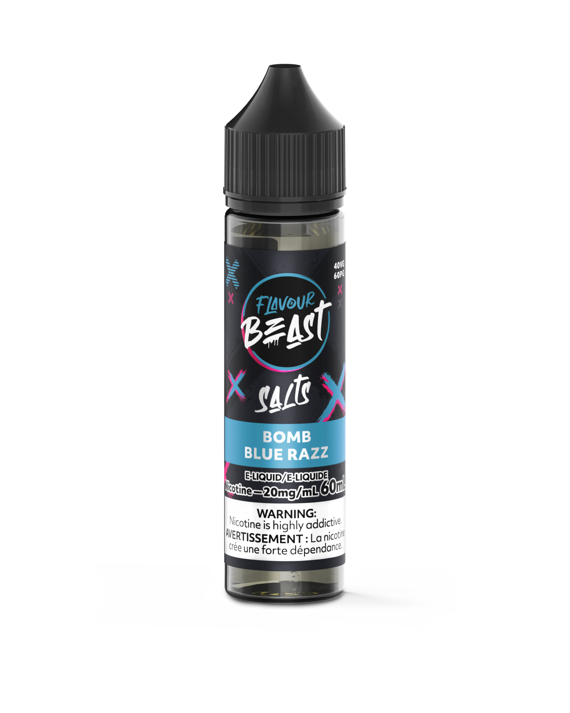 Flavour Beast Salts 60mL — Bomb Blue Razz - 20mg