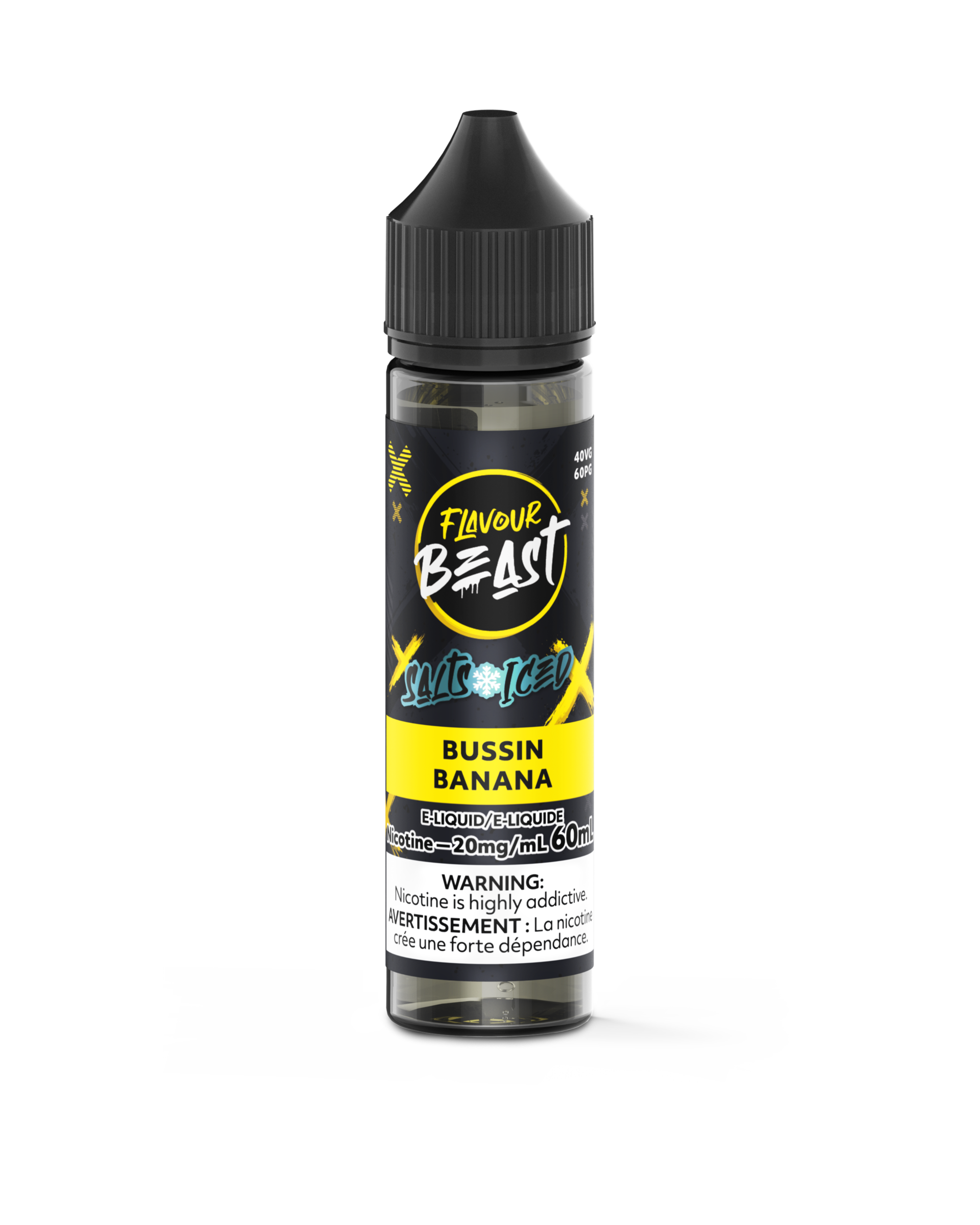 Flavour Beast Salts 60mL — Bussin' Banana Iced - 20mg