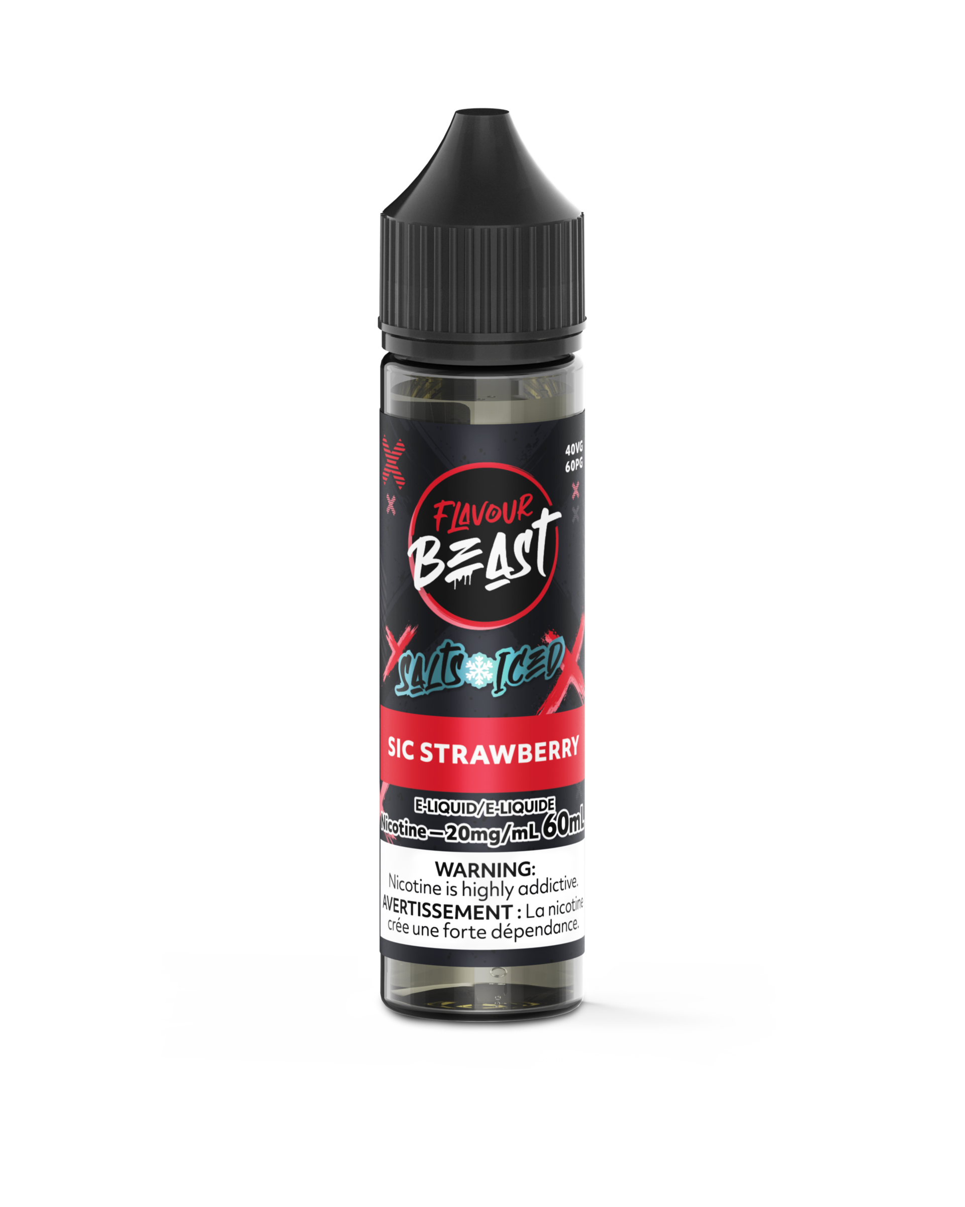 Flavour Beast Salts 60mL — Sic Strawberry Iced - 20mg