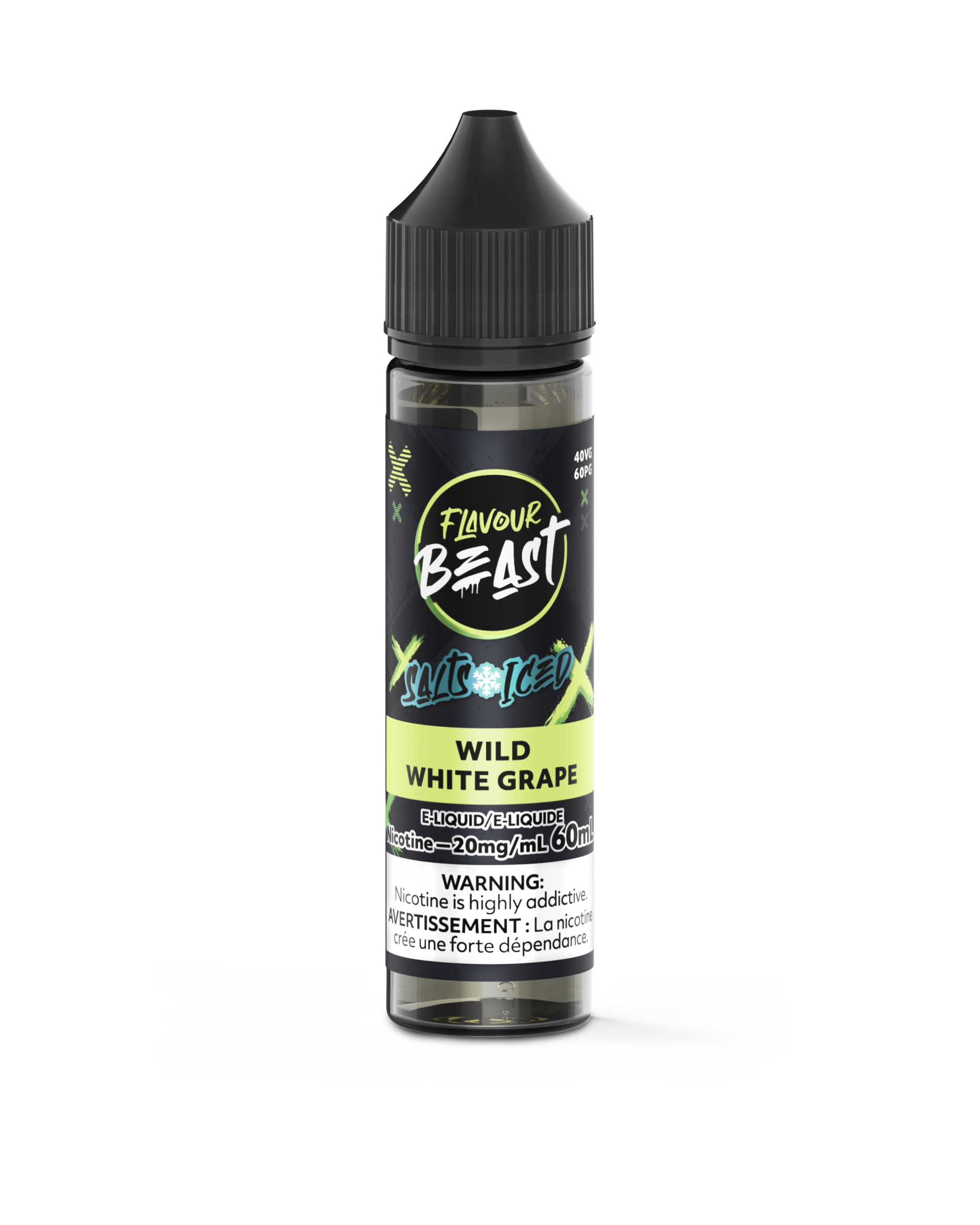Flavour Beast Salts 60mL — Wild White Grape Iced - 20mg