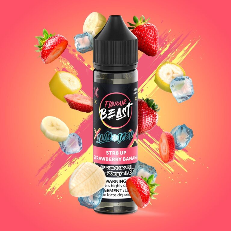 Flavour Beast Salts 30mL — STR8 Up Strawberry Banana Iced - 20mg