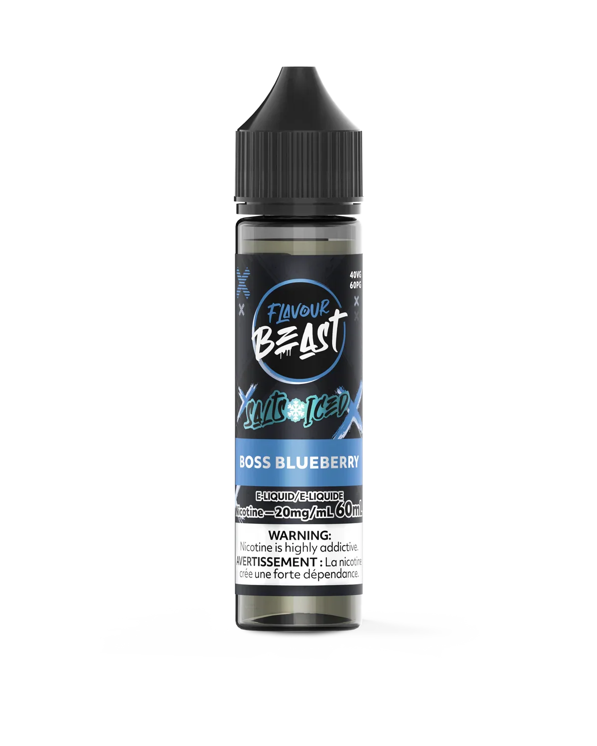 Flavour Beast Salts 60mL — Boss Blueberry - 20mg