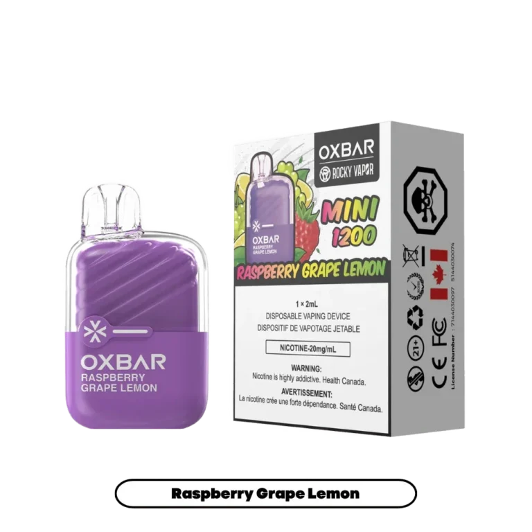 OXBAR Mini 1200 — Raspberry Grape Lemon