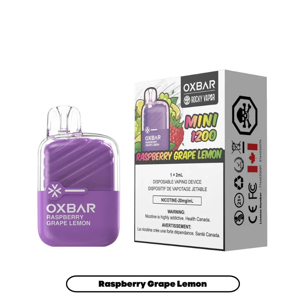 OXBAR Mini 1200 — Raspberry Grape Lemon