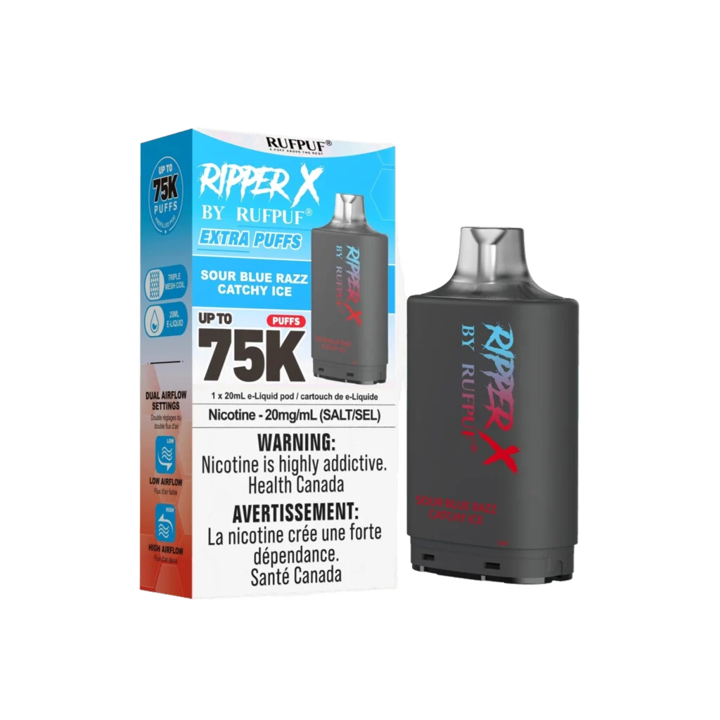 Ripper X 75K — Sour Blue Razz Catchy Ice