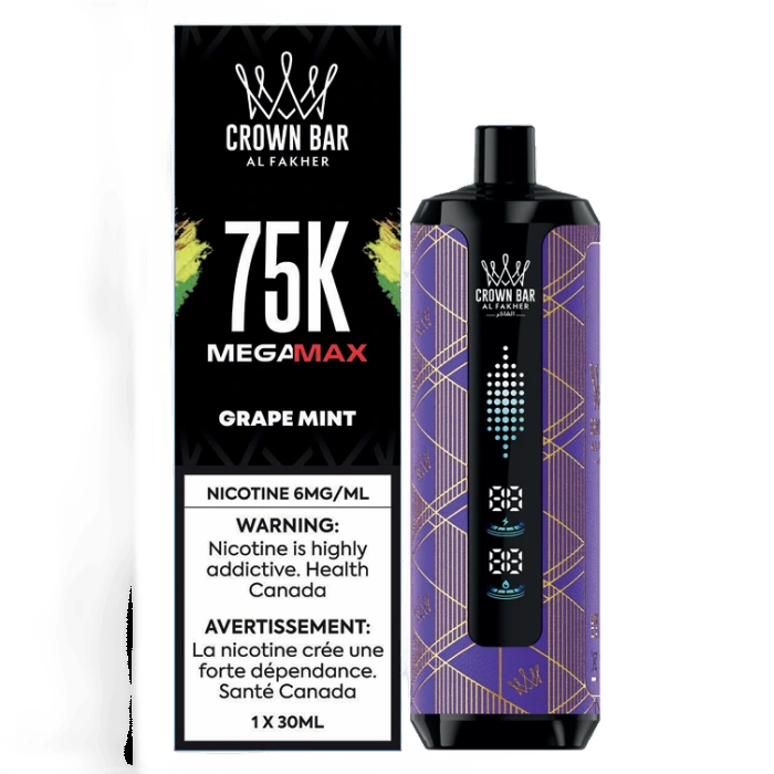 Crown Bar Mega Max 75k - Grape Mint