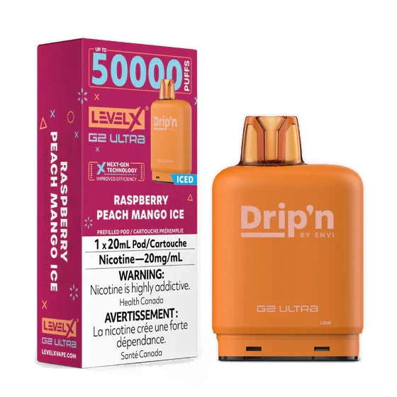 Level X G2 Ultra Drip'n Pod — Raspberry Peach Mango Ice