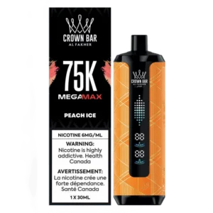 Crown Bar Mega Max 75k - Peach Ice