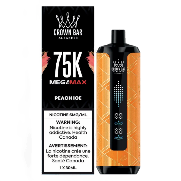 Crown Bar Mega Max 75k - Peach Ice