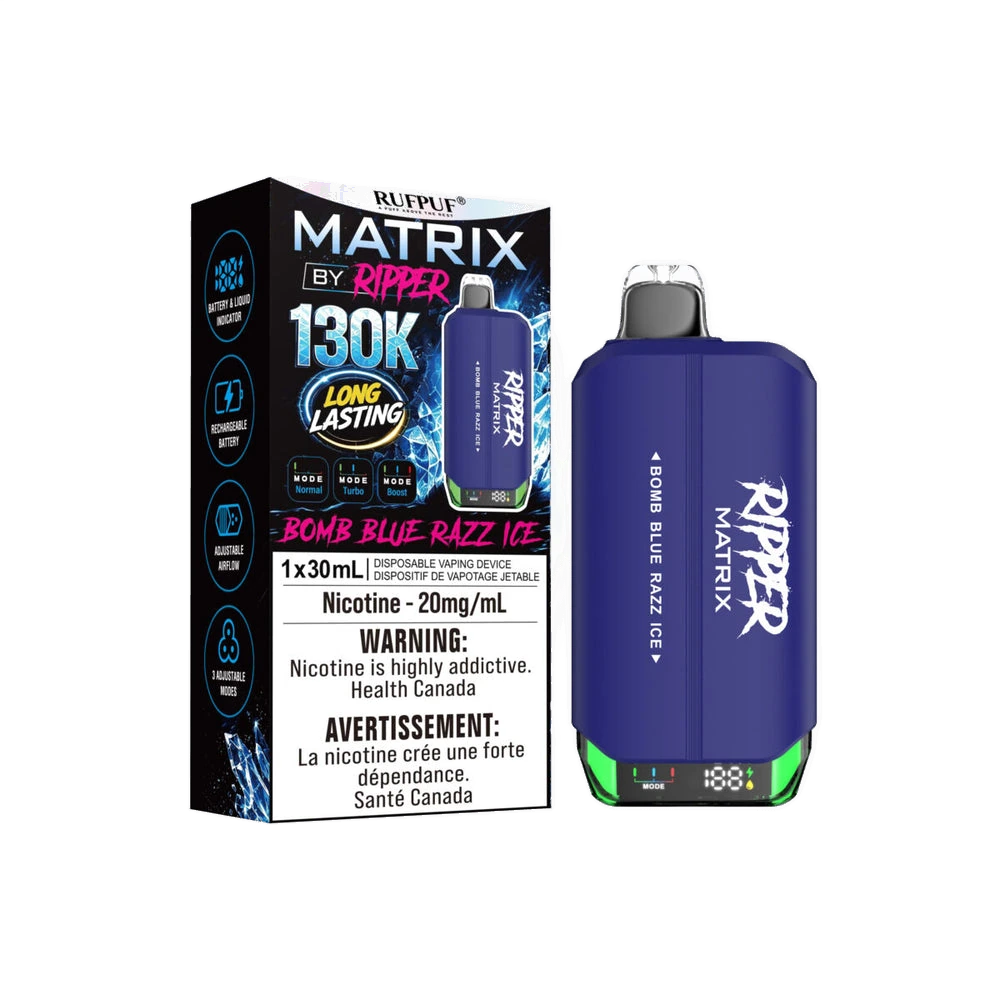 Ripper Matrix 130K — Bomb Blue Razz Ice