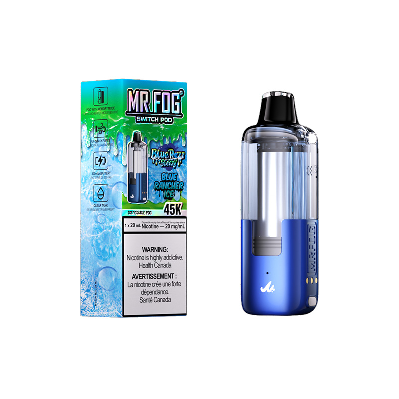 Mr. Fog Switch Pod — Blue Razz Steezy Blue Rancher Ice