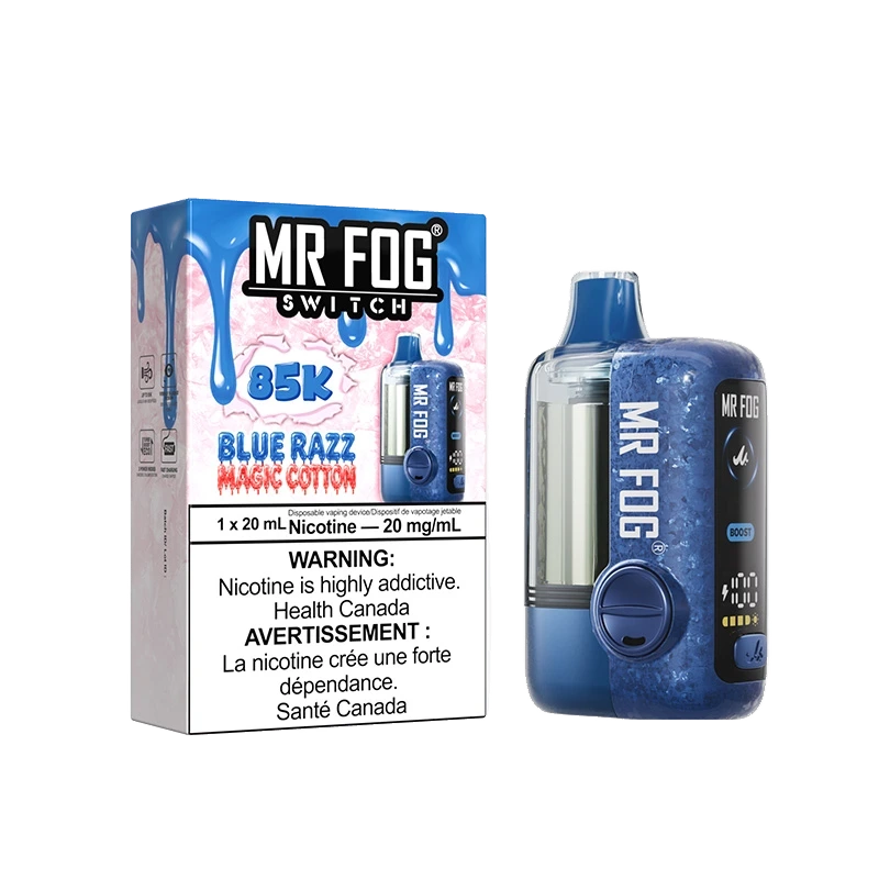 Mr. Fog Switch 85K — Blue Razz Magic Cotton